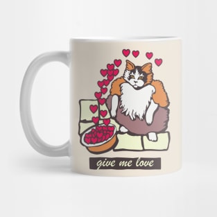 Fruit Loops Cat Meme Give Me Love Valentines Day Mug